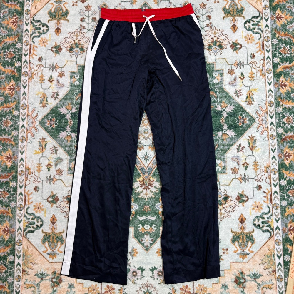 Tommy Hilfiger Mens Athletic‎ Track Pants Navy Red White Stripe Size XS